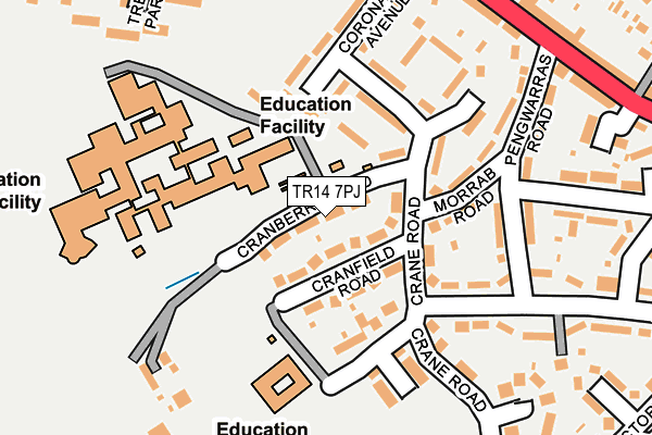 TR14 7PJ map - OS OpenMap – Local (Ordnance Survey)