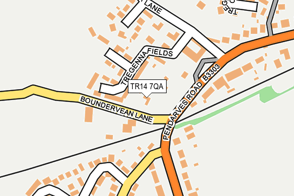 TR14 7QA map - OS OpenMap – Local (Ordnance Survey)