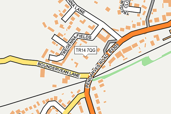 TR14 7QG map - OS OpenMap – Local (Ordnance Survey)