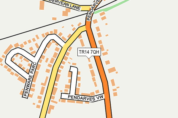 TR14 7QH map - OS OpenMap – Local (Ordnance Survey)