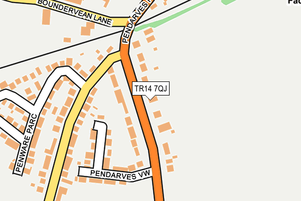 TR14 7QJ map - OS OpenMap – Local (Ordnance Survey)