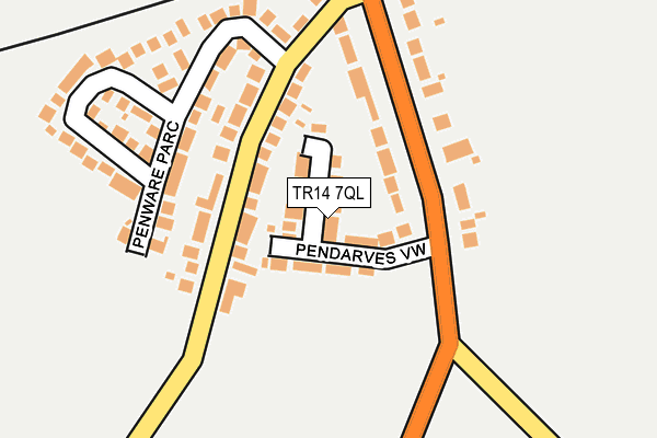 TR14 7QL map - OS OpenMap – Local (Ordnance Survey)