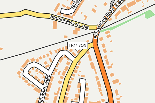 TR14 7QN map - OS OpenMap – Local (Ordnance Survey)