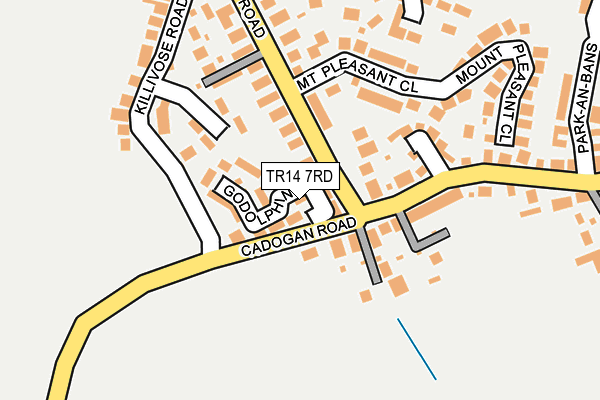 TR14 7RD map - OS OpenMap – Local (Ordnance Survey)