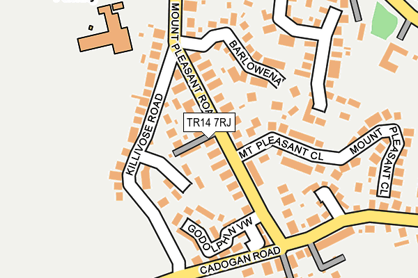 TR14 7RJ map - OS OpenMap – Local (Ordnance Survey)
