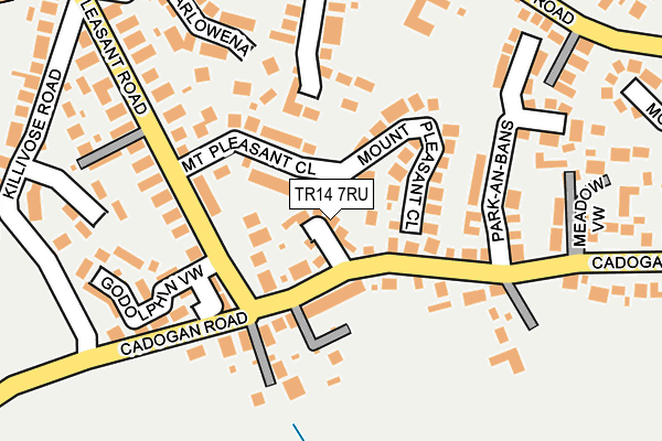 TR14 7RU map - OS OpenMap – Local (Ordnance Survey)