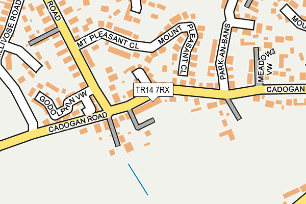 TR14 7RX map - OS OpenMap – Local (Ordnance Survey)