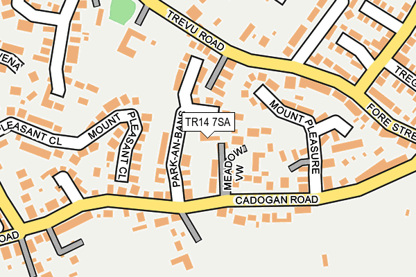 TR14 7SA map - OS OpenMap – Local (Ordnance Survey)