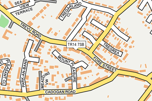 TR14 7SB map - OS OpenMap – Local (Ordnance Survey)