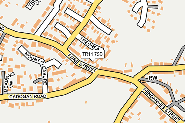 TR14 7SD map - OS OpenMap – Local (Ordnance Survey)