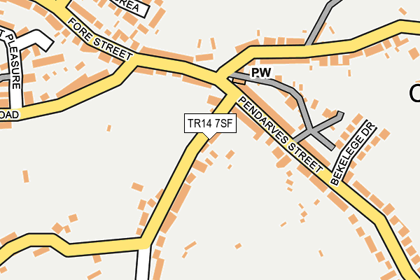 TR14 7SF map - OS OpenMap – Local (Ordnance Survey)
