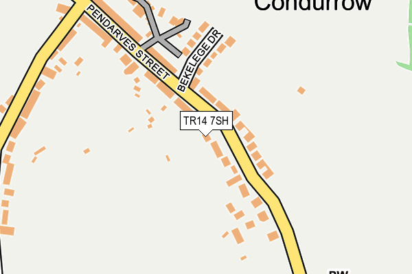TR14 7SH map - OS OpenMap – Local (Ordnance Survey)