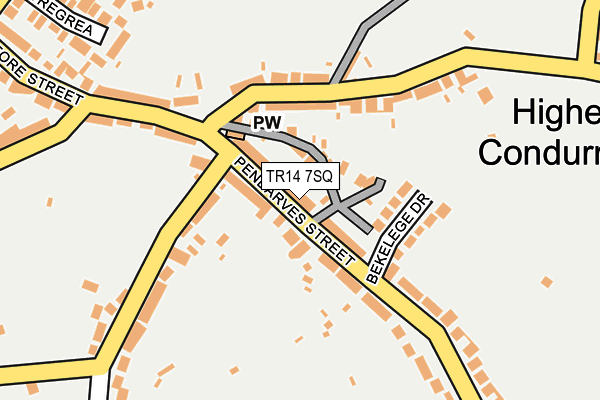 TR14 7SQ map - OS OpenMap – Local (Ordnance Survey)