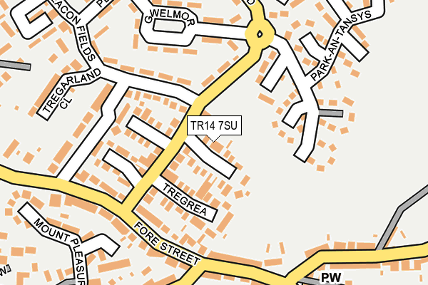 TR14 7SU map - OS OpenMap – Local (Ordnance Survey)