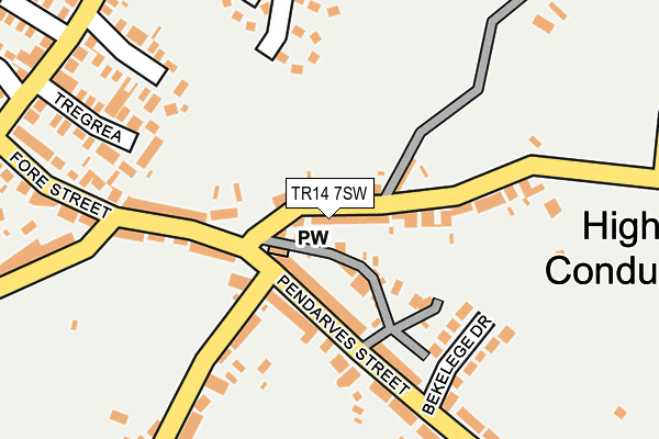 TR14 7SW map - OS OpenMap – Local (Ordnance Survey)