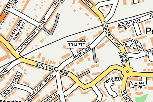 TR14 7TF map - OS OpenMap – Local (Ordnance Survey)