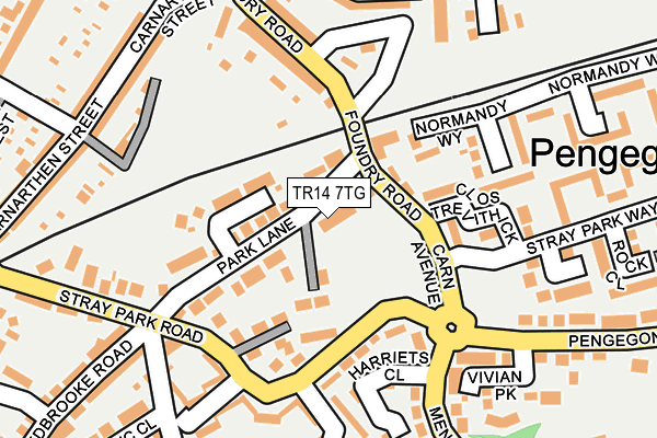 TR14 7TG map - OS OpenMap – Local (Ordnance Survey)