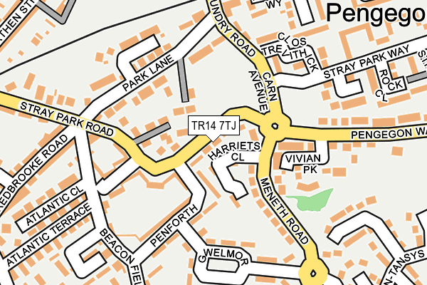 TR14 7TJ map - OS OpenMap – Local (Ordnance Survey)