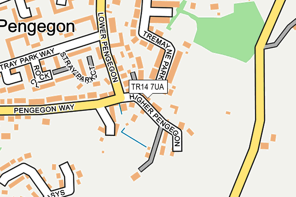 TR14 7UA map - OS OpenMap – Local (Ordnance Survey)