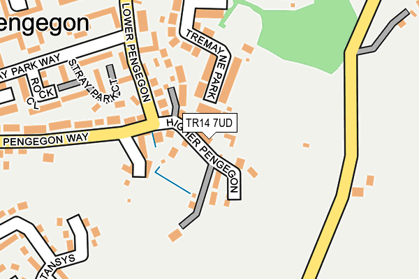 TR14 7UD map - OS OpenMap – Local (Ordnance Survey)