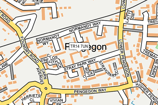 TR14 7UN map - OS OpenMap – Local (Ordnance Survey)