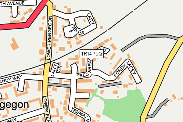 TR14 7UQ map - OS OpenMap – Local (Ordnance Survey)