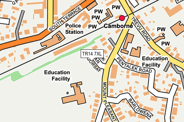TR14 7XL map - OS OpenMap – Local (Ordnance Survey)