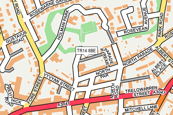 TR14 8BE map - OS OpenMap – Local (Ordnance Survey)