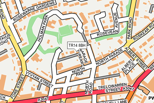 TR14 8BH map - OS OpenMap – Local (Ordnance Survey)