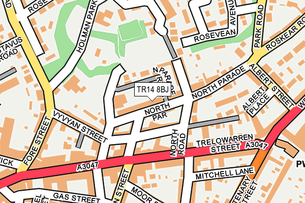 TR14 8BJ map - OS OpenMap – Local (Ordnance Survey)