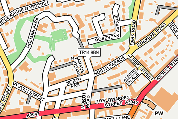 TR14 8BN map - OS OpenMap – Local (Ordnance Survey)