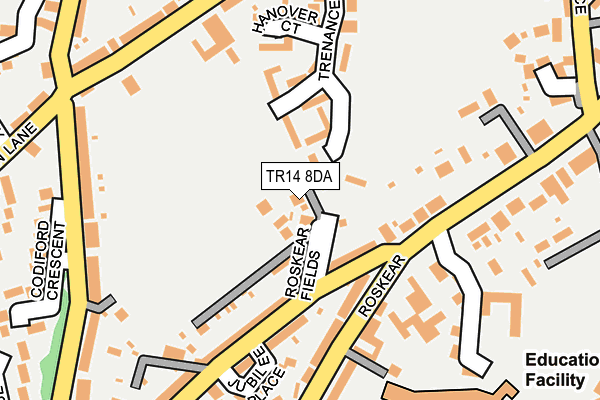 TR14 8DA map - OS OpenMap – Local (Ordnance Survey)