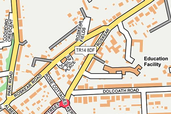 TR14 8DF map - OS OpenMap – Local (Ordnance Survey)