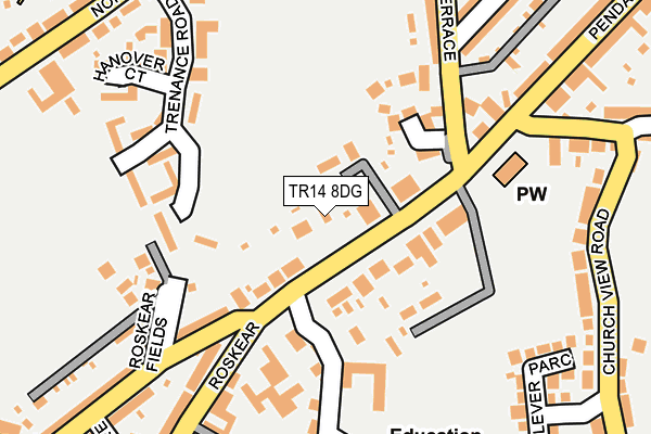 TR14 8DG map - OS OpenMap – Local (Ordnance Survey)