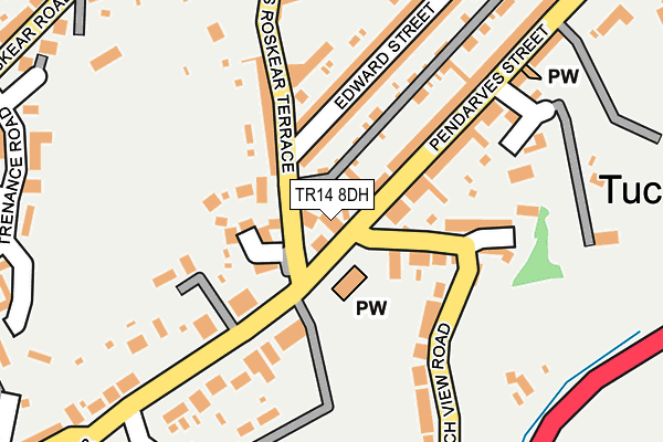TR14 8DH map - OS OpenMap – Local (Ordnance Survey)