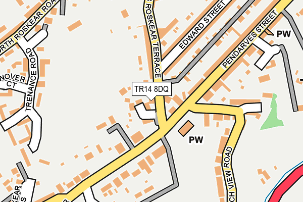 TR14 8DQ map - OS OpenMap – Local (Ordnance Survey)