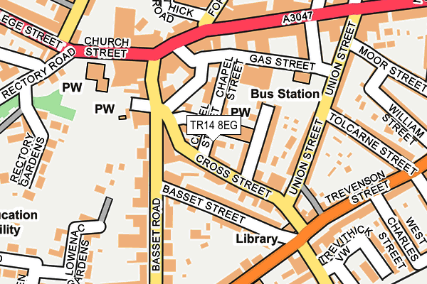 TR14 8EG map - OS OpenMap – Local (Ordnance Survey)