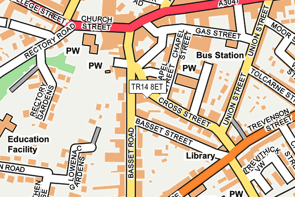 TR14 8ET map - OS OpenMap – Local (Ordnance Survey)