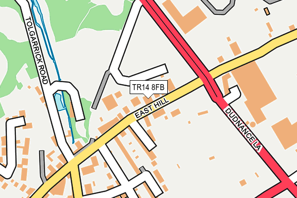 TR14 8FB map - OS OpenMap – Local (Ordnance Survey)
