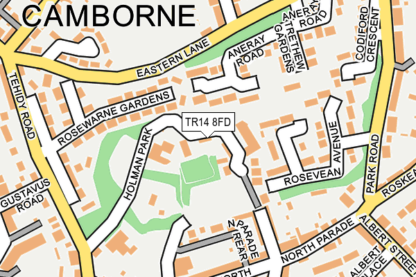 TR14 8FD map - OS OpenMap – Local (Ordnance Survey)