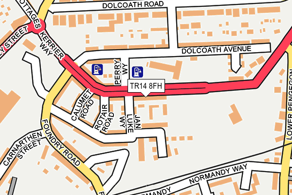 TR14 8FH map - OS OpenMap – Local (Ordnance Survey)