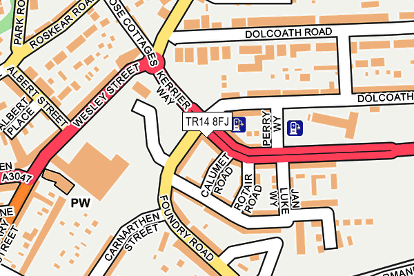 TR14 8FJ map - OS OpenMap – Local (Ordnance Survey)