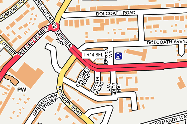 TR14 8FL map - OS OpenMap – Local (Ordnance Survey)