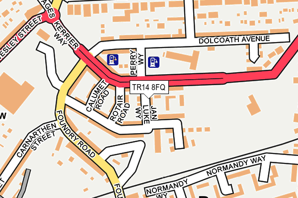 TR14 8FQ map - OS OpenMap – Local (Ordnance Survey)