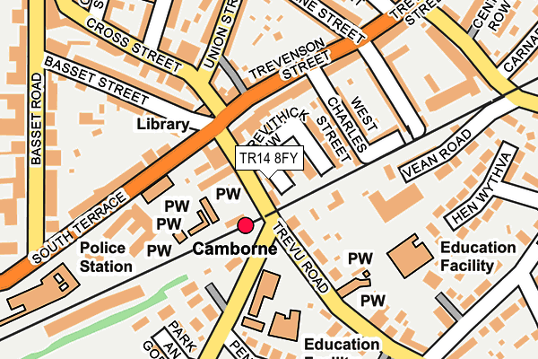 TR14 8FY map - OS OpenMap – Local (Ordnance Survey)