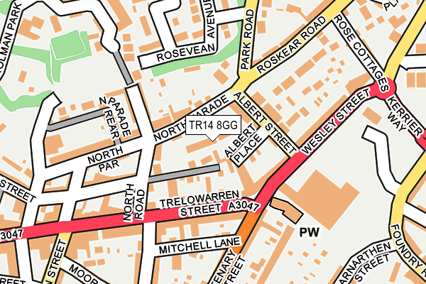 TR14 8GG map - OS OpenMap – Local (Ordnance Survey)
