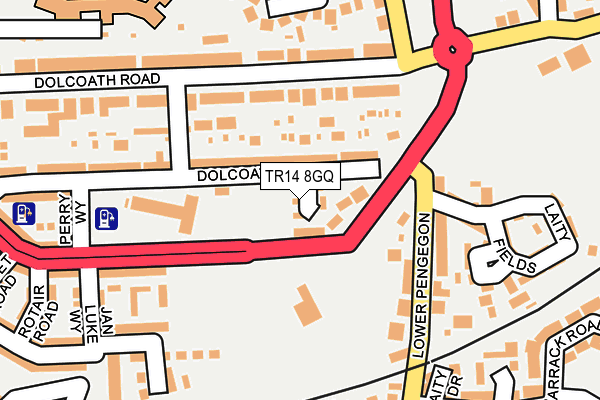 TR14 8GQ map - OS OpenMap – Local (Ordnance Survey)