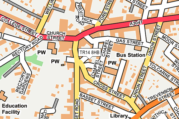 TR14 8HB map - OS OpenMap – Local (Ordnance Survey)