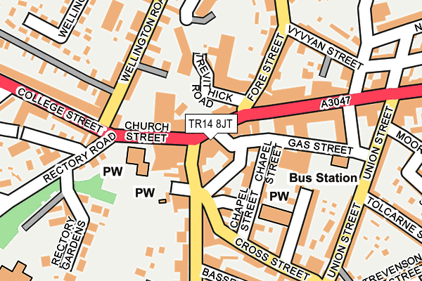 TR14 8JT map - OS OpenMap – Local (Ordnance Survey)