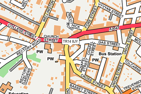 TR14 8JY map - OS OpenMap – Local (Ordnance Survey)
